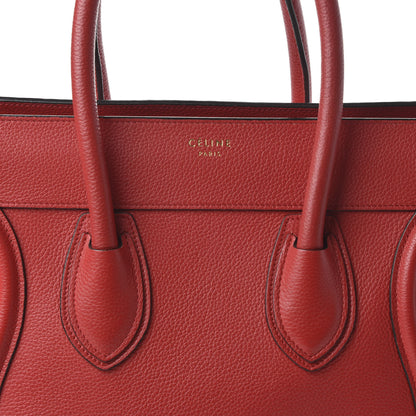 Celine Drummed Calfskin Mini Luggage Coquelicot 10 of 10