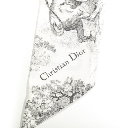 Christian Dior Silk Toile De Jouy Mitzah Scarf Green 2 of 3