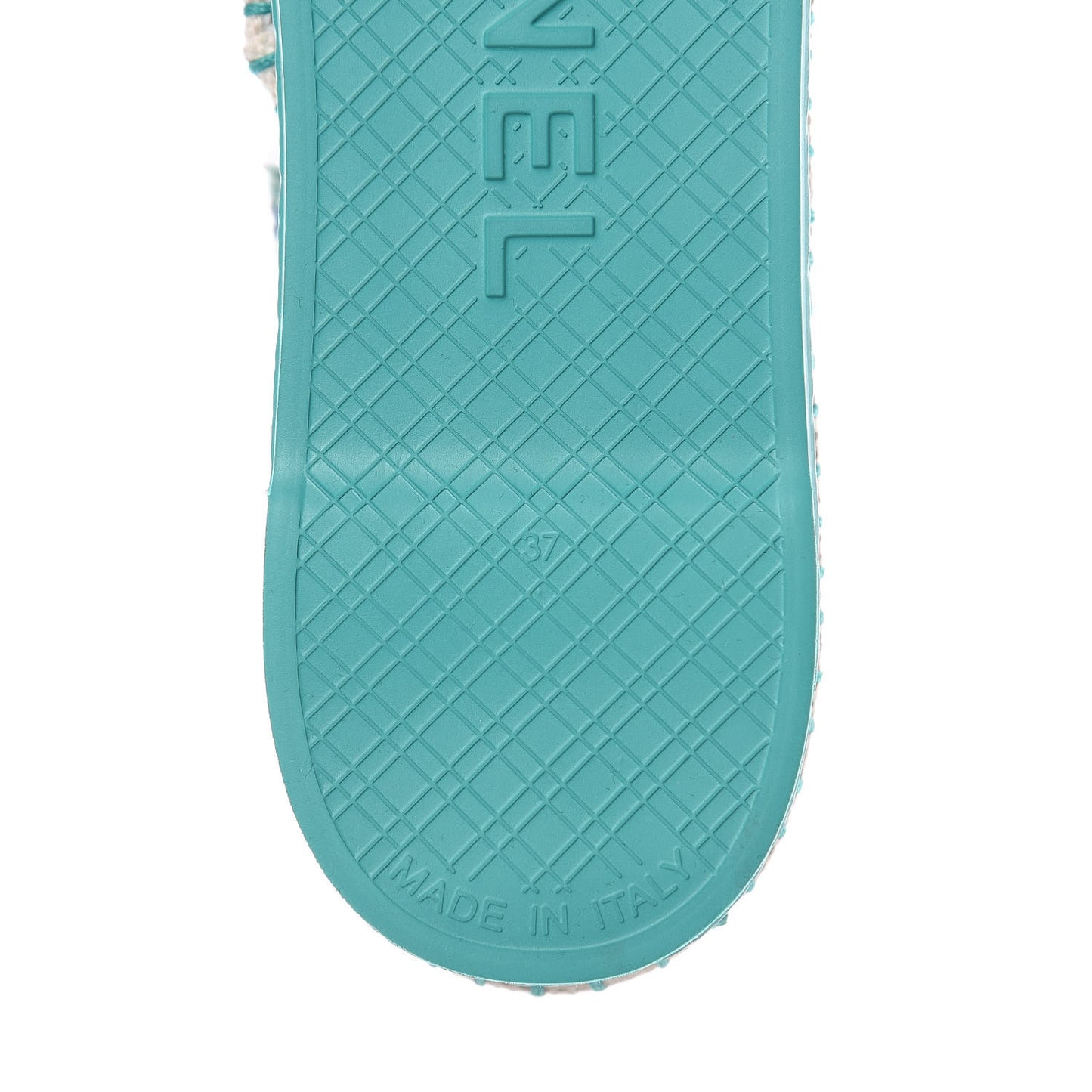 PVC Tweed CC Espadrilles 37 Green Multicolor