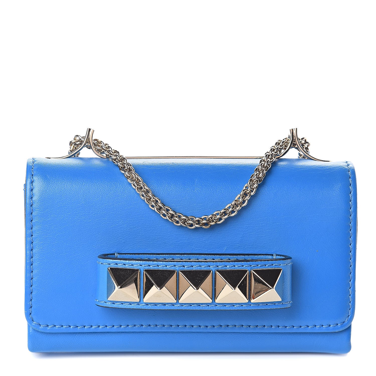 Valentino Garavani Nappa Mini Va Va Voom Shoulder Bag Blue Fluo 1 of 8