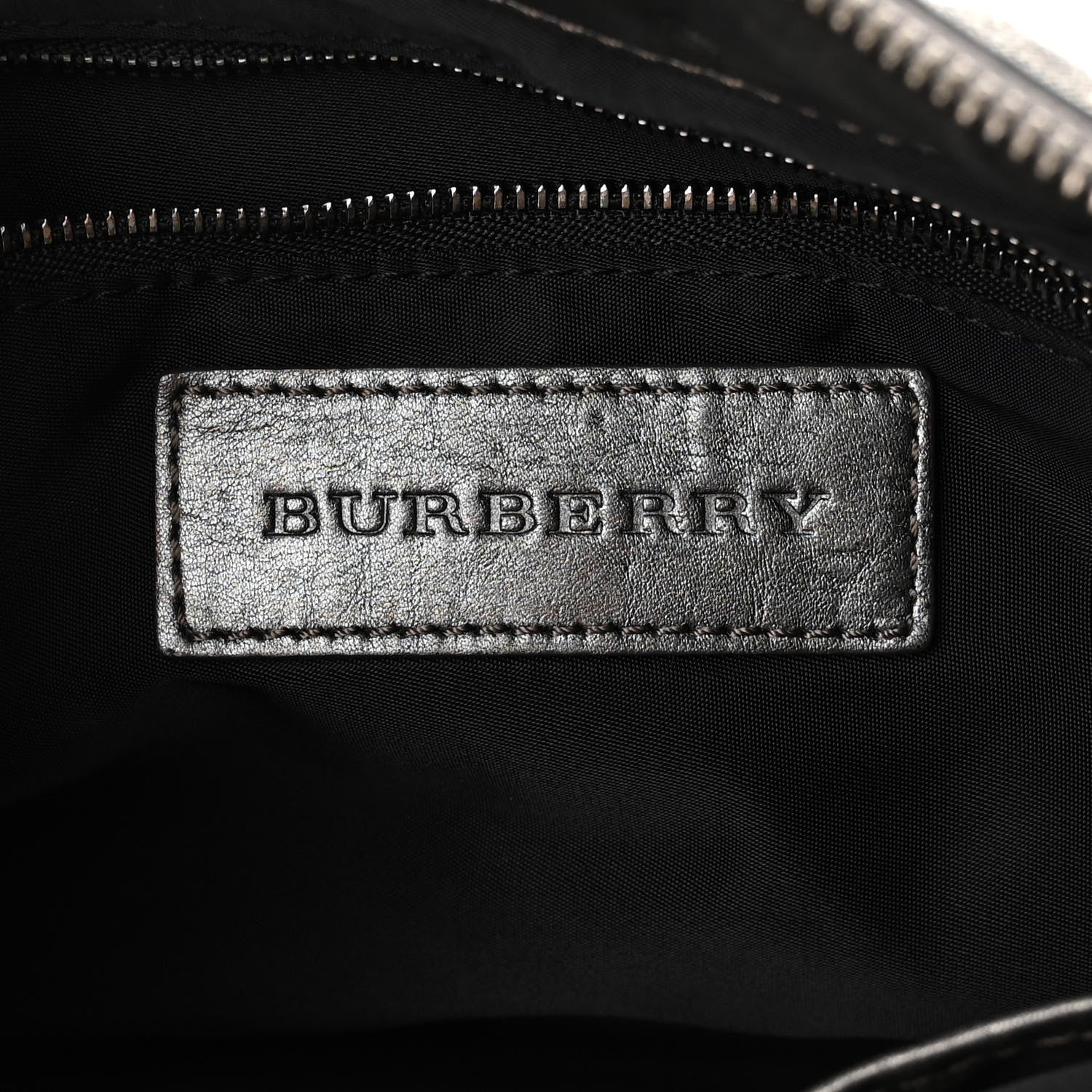 Burberry Shimmer Check Degrade Small Pilgrim Satchel Pewter 5 of 15