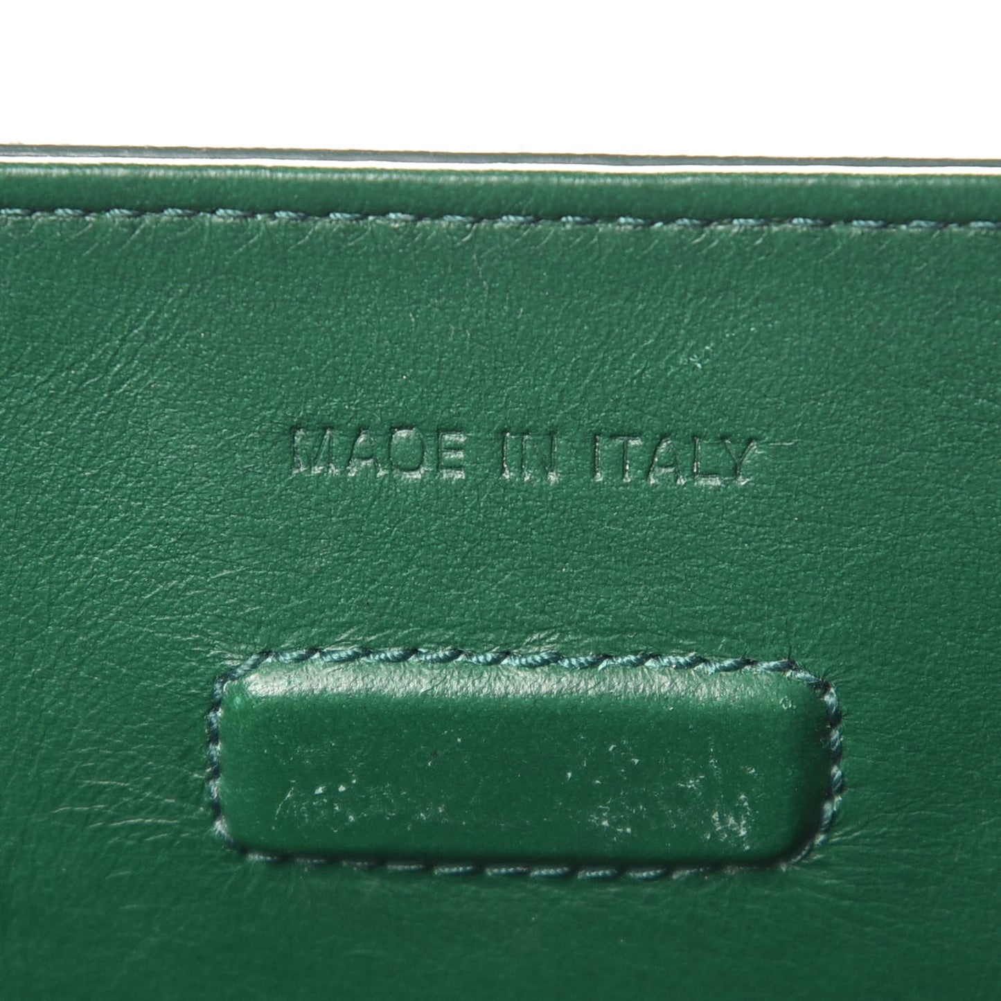 Grained Calfskin Medium Diorever Flap Green