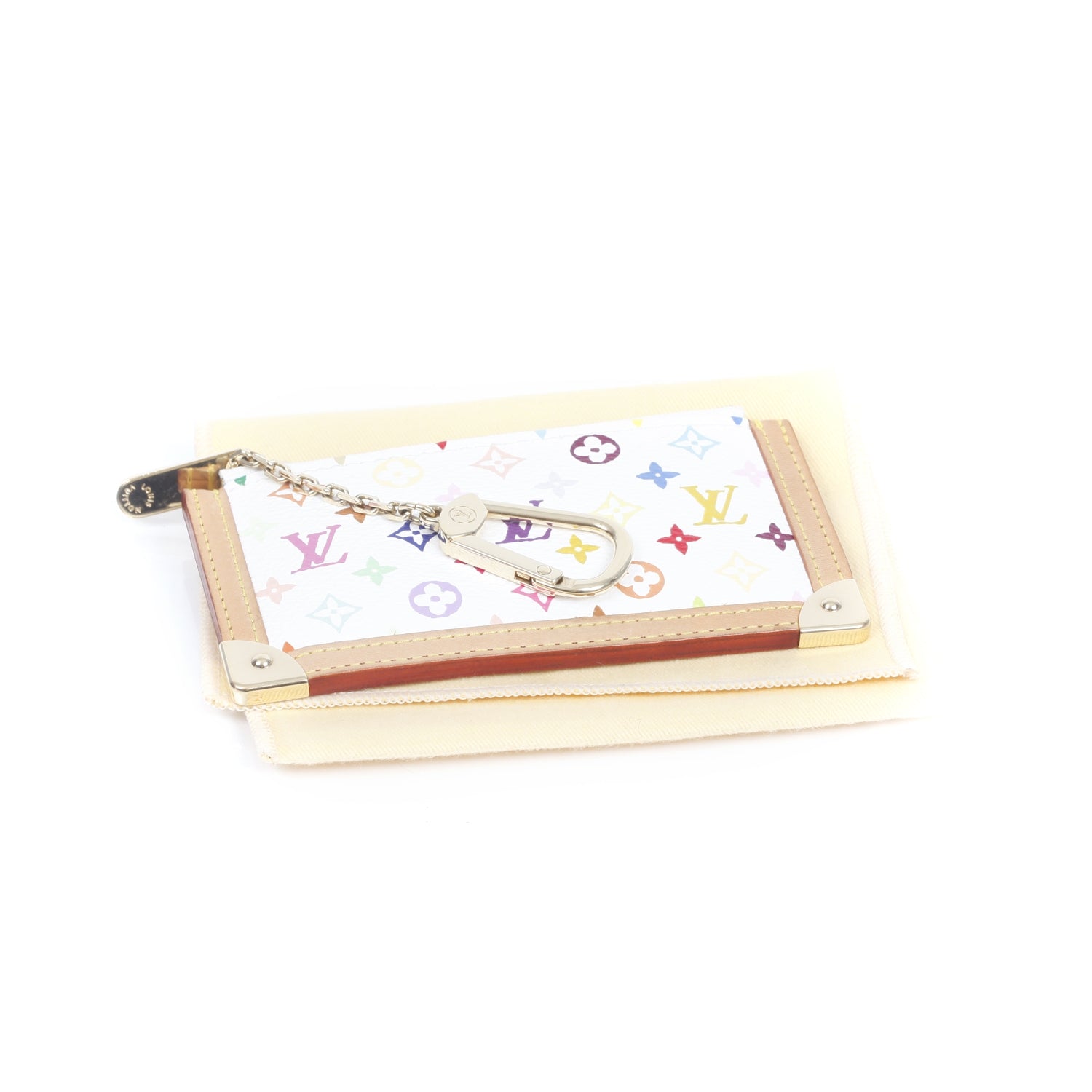 Louis Vuitton Monogram Multicolor Key Pouch White 6 of 6