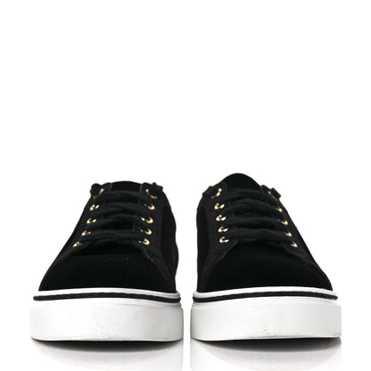 Hermes Velvet Womens Wing Sneakers 38.5 Black 2 of 9