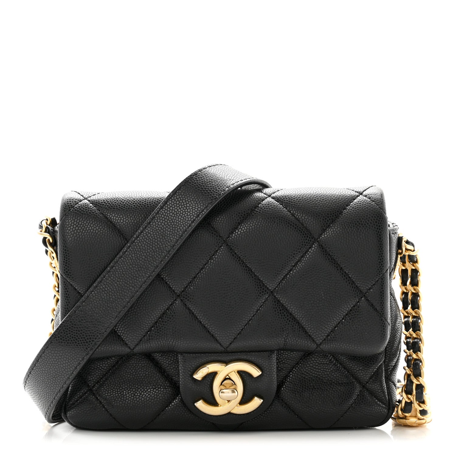 Chanel Caviar Quilted Mini Twist Your Buttons Flap Black 1 of 12