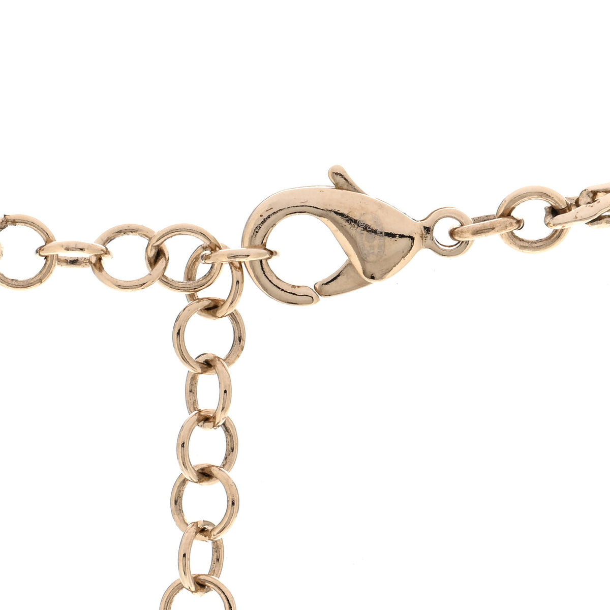 Pearl Crystal CC Teardrop Braided Necklace Gold