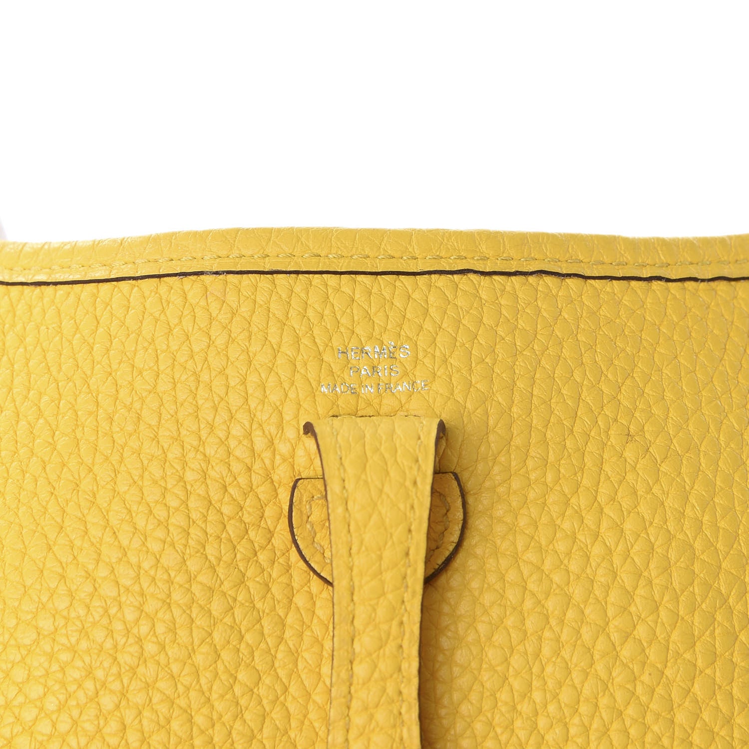 Hermes Taurillon Clemence Amazone Evelyne TPM Jaune De Naples White 7 of 9