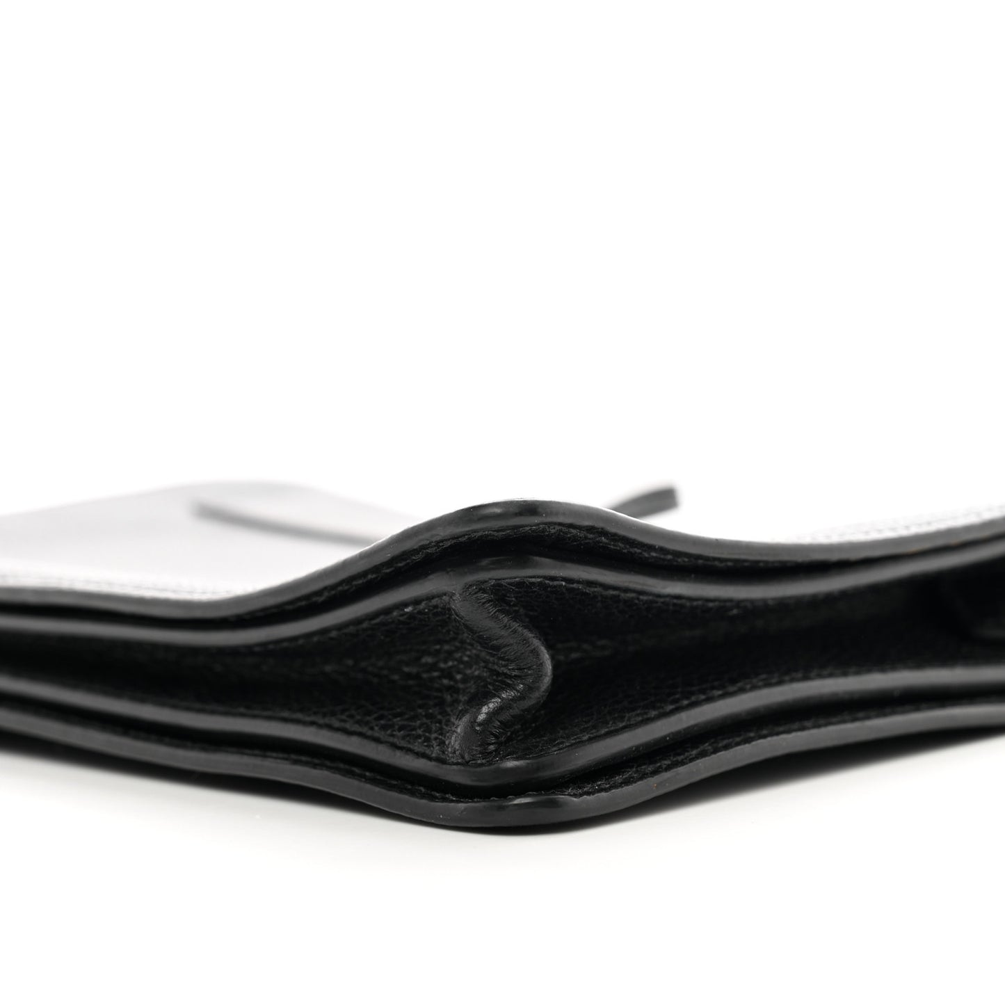 Vitello Daino Wristlet Pouch Black
