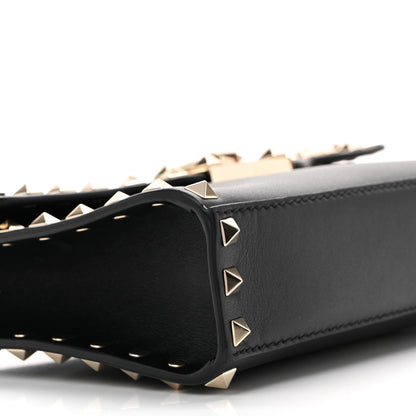 Valentino Garavani Vitello Medium Rockstud Flip Lock Crossbody Bag Black 8 of 10