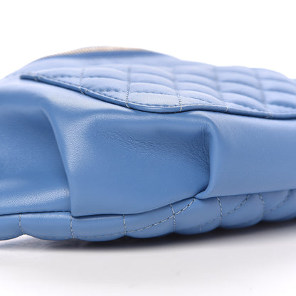 Chanel Lambskin Quilted Bi Waist Bag Fanny Pack Blue 8 of 10