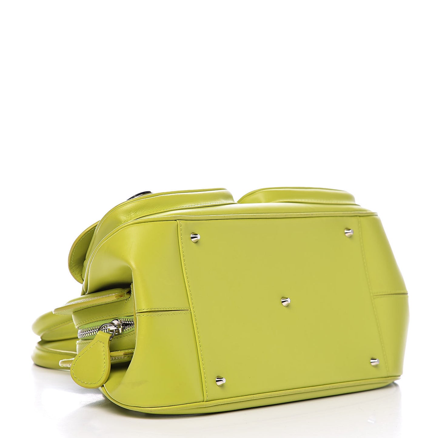 Calfskin Medium Detective Satchel Green