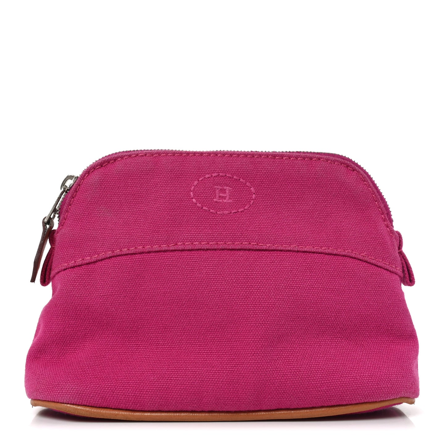 Cotton Canvas Mini Mini Bolide Travel Cosmetic Pouch Hibiscus