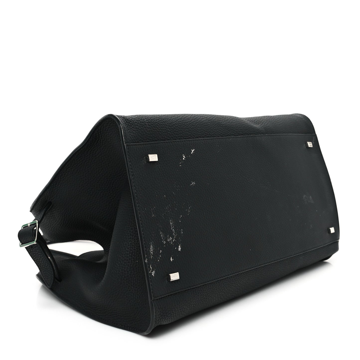 Matte Grained Calfskin Soft Margaux 15 Black