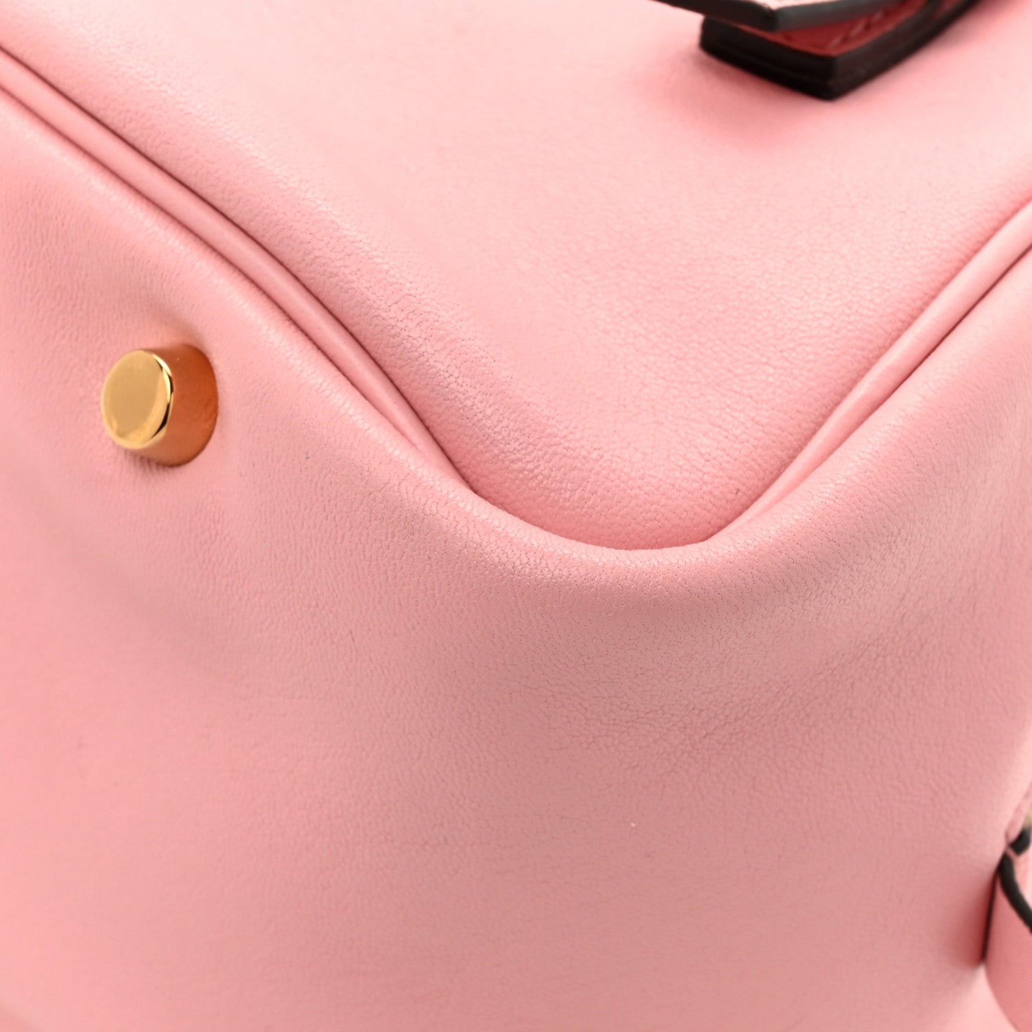 Versace Lambskin Tag Bowling Bag Light Pink 11 of 14