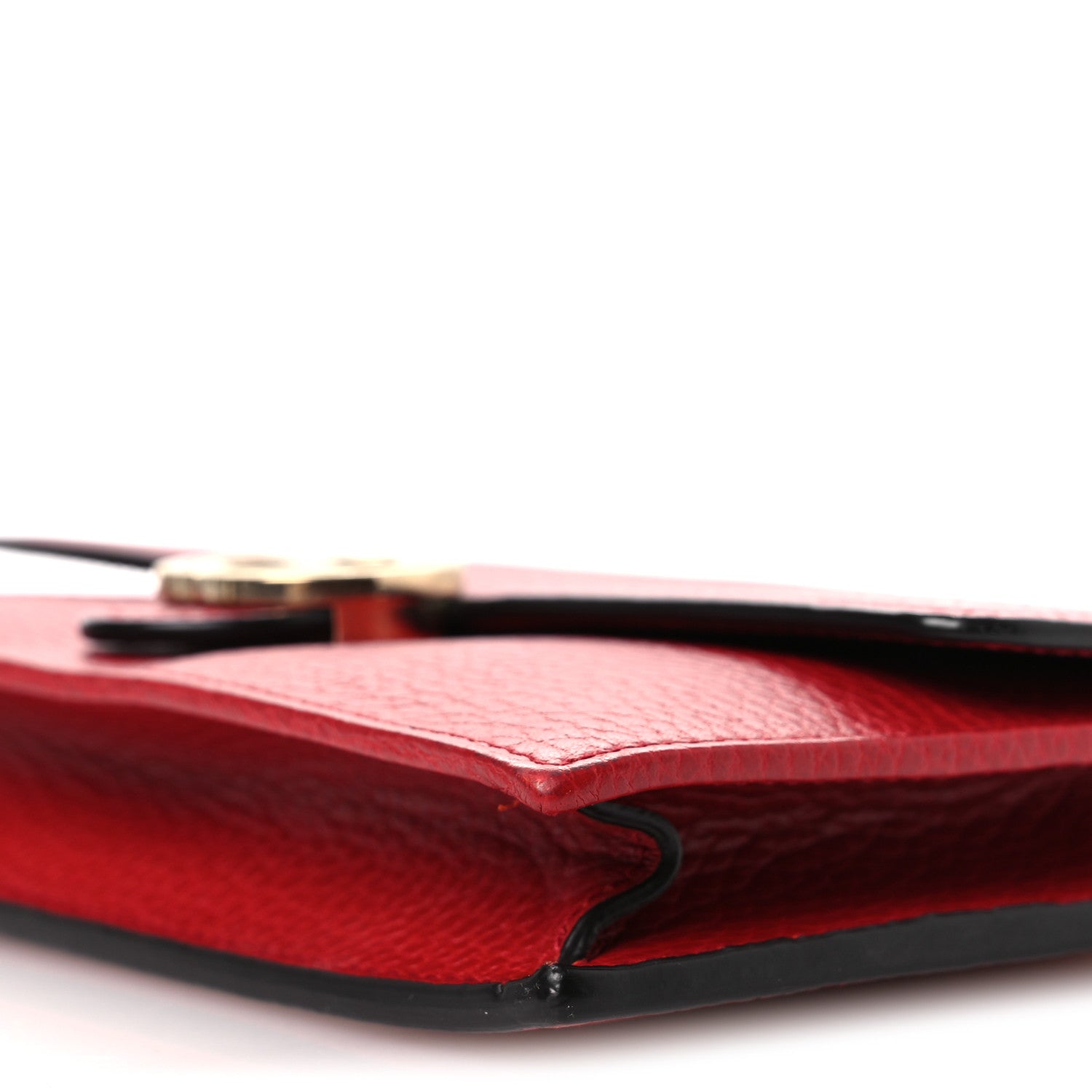 Gucci Dollar Calfskin Interlocking G Chain Wallet Red 10 of 15