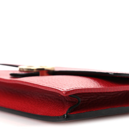 Gucci Dollar Calfskin Interlocking G Chain Wallet Red 10 of 15