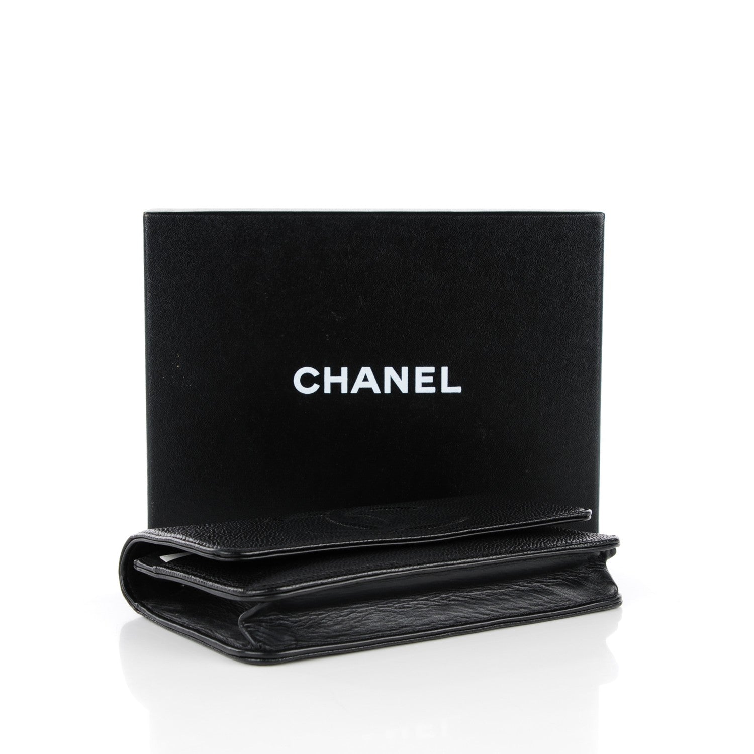 Chanel Caviar Timeless CC Wallet on Chain WOC Black 4 of 9