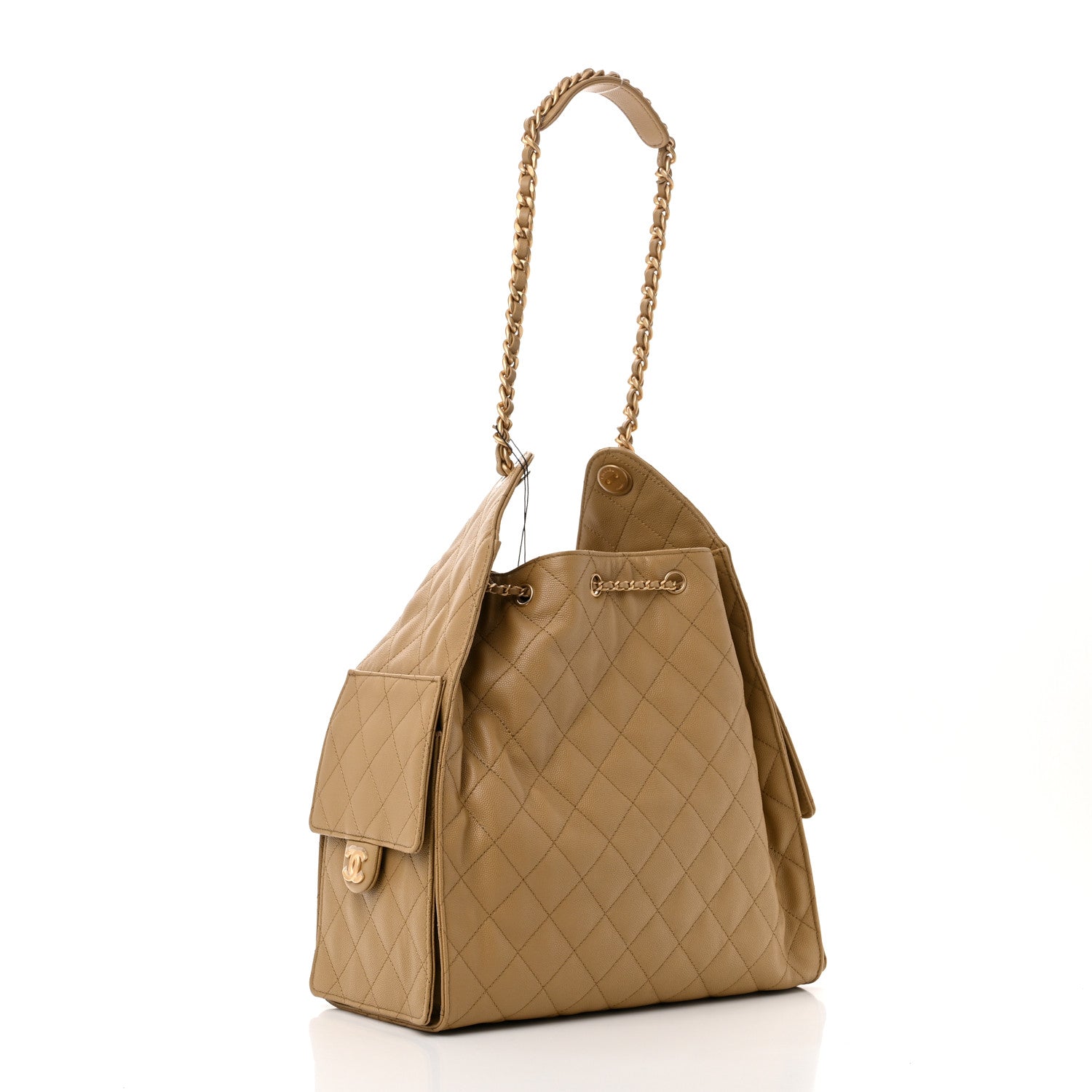Chanel Caviar Quilted Medium Chanel 25 Handbag Dark Beige 4 of 12