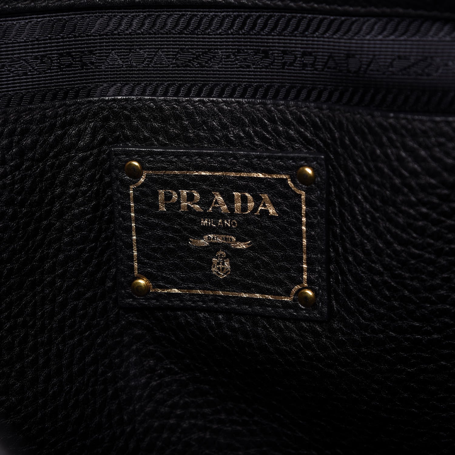 Prada Vitello Daino Side Zip Tote Black 8 of 11