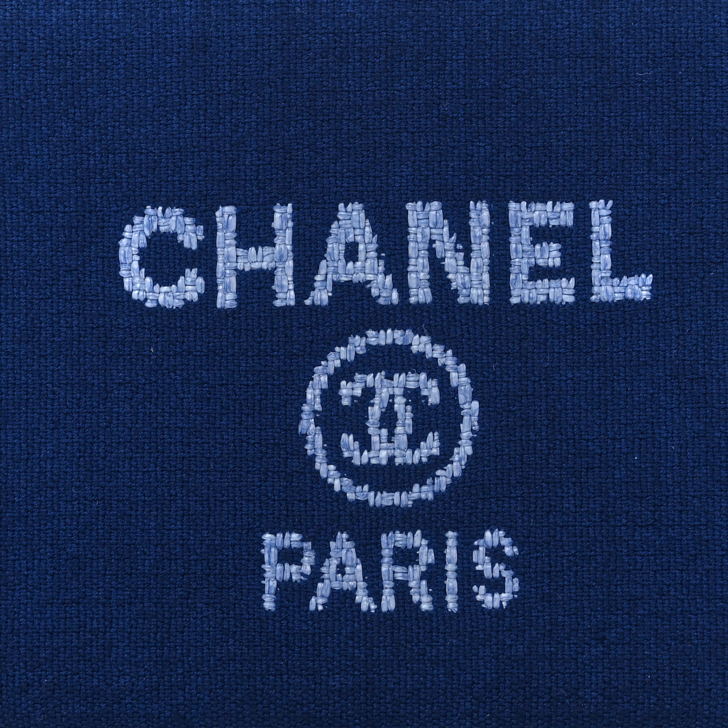 Chanel Mixed Fibers Small Deauville Pouch Blue 6 of 6