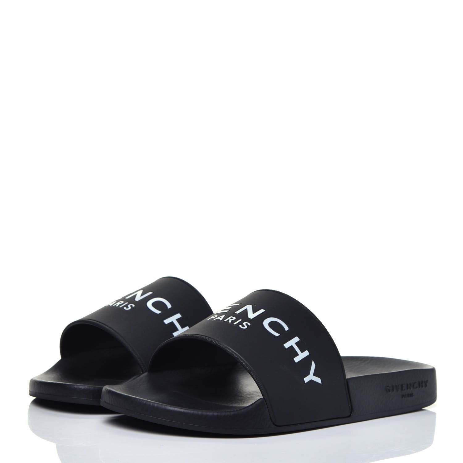 Givenchy Rubber Logo Pool Slide Sandals 39 Black 3 of 9