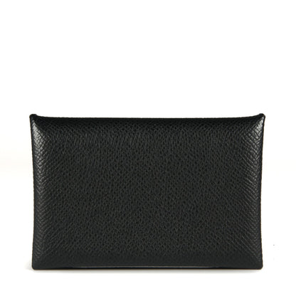 Hermes Epsom Calvi Card Case Black 1 of 7