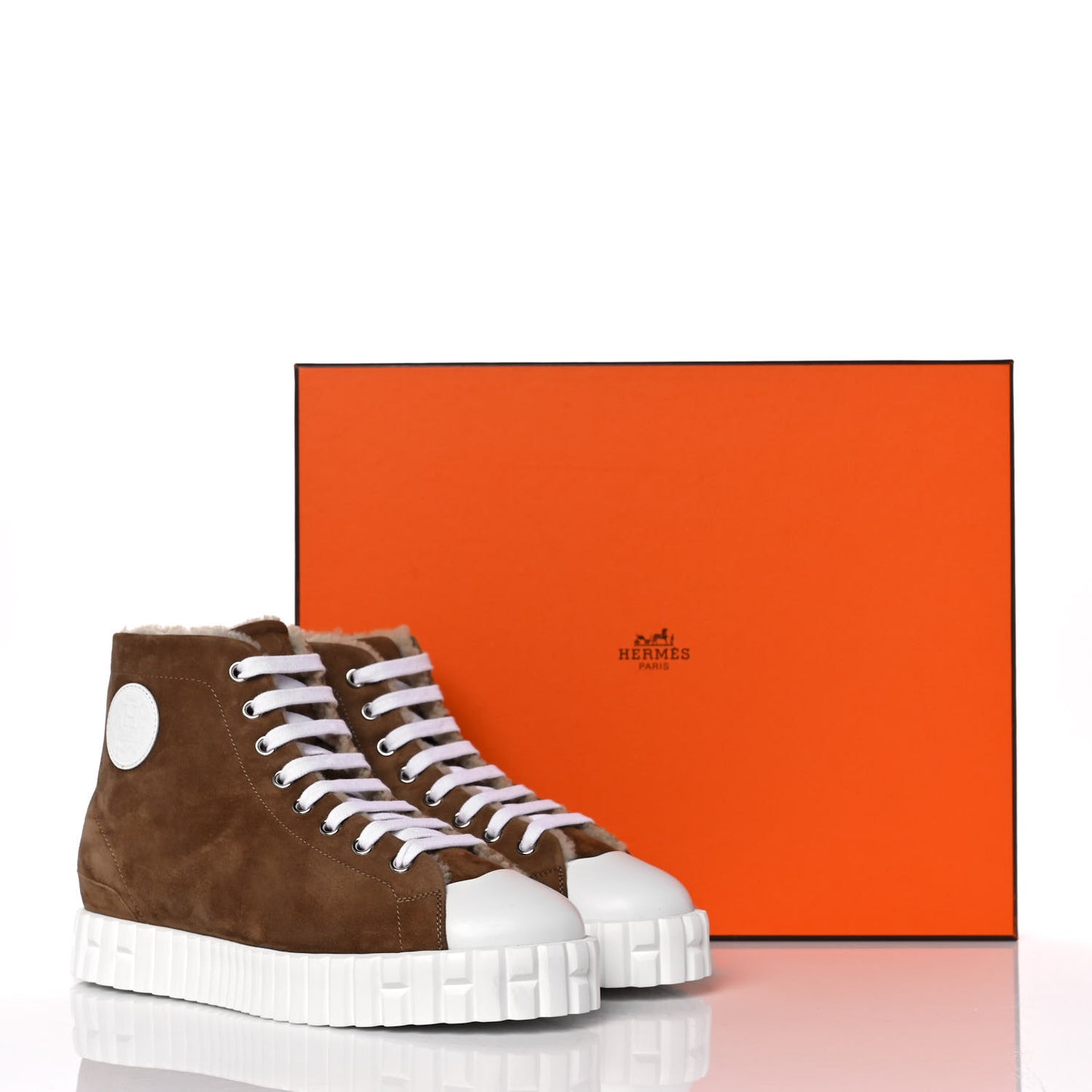Woolskin Calfskin Womens Climb Sneakers 37 Brun Fume