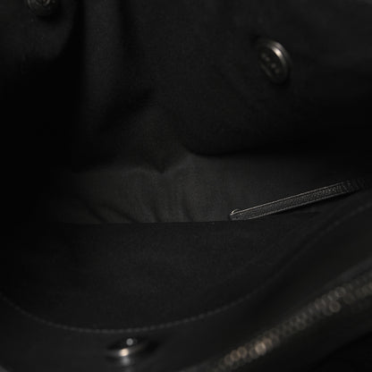 Chanel Grained Vegetal Calfskin Stitched Shopping Tote Black 6 of 12