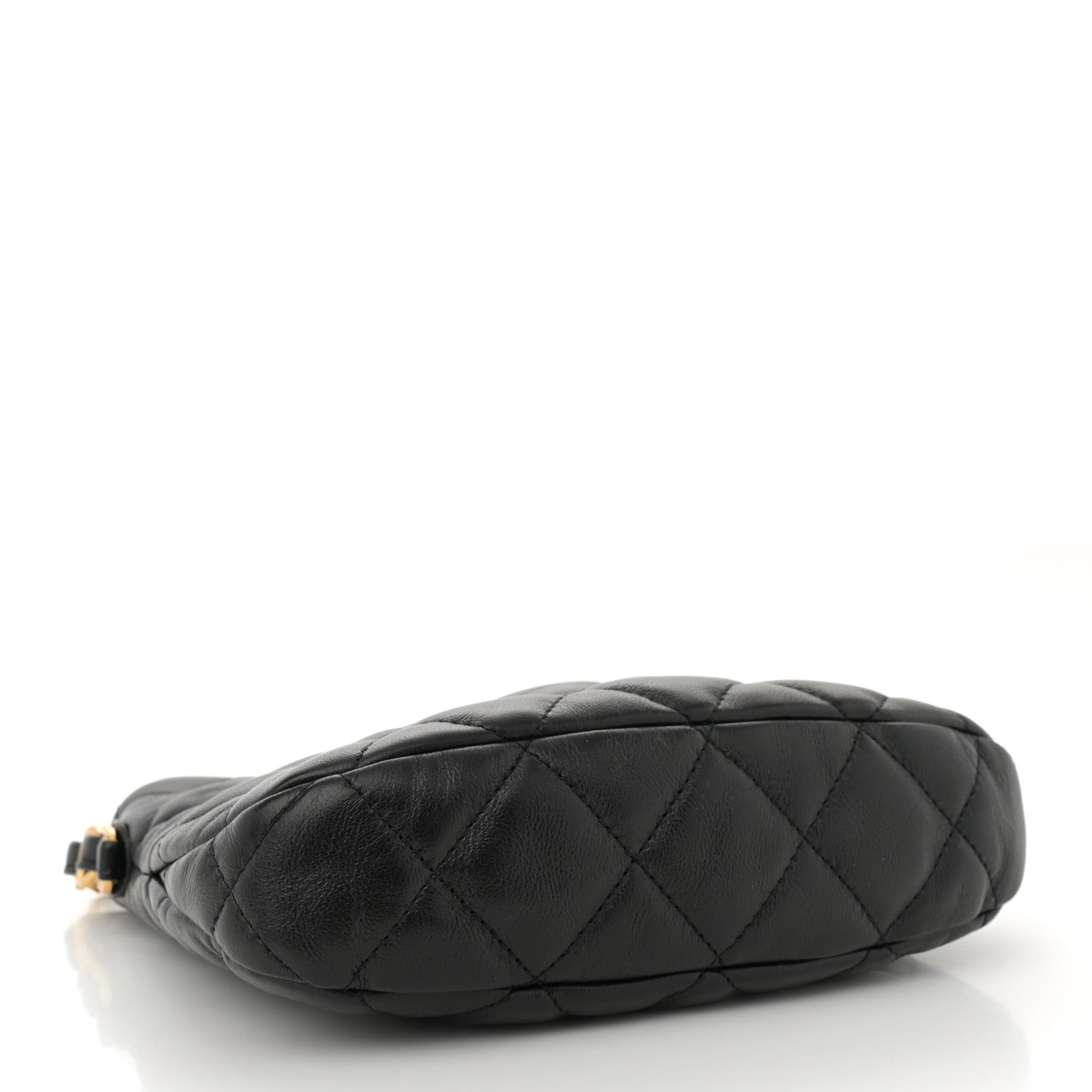 Lambskin Quilted CC Links Hobo Black