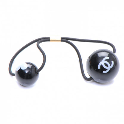 Chanel Resin CC Heart Hair Tie Black 1 of 2
