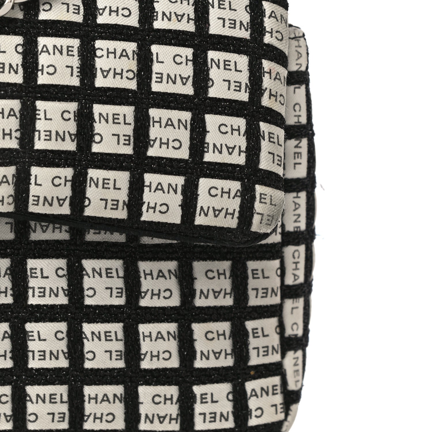 Chanel Ribbon Tweed Small Single Flap Black White 10 of 16