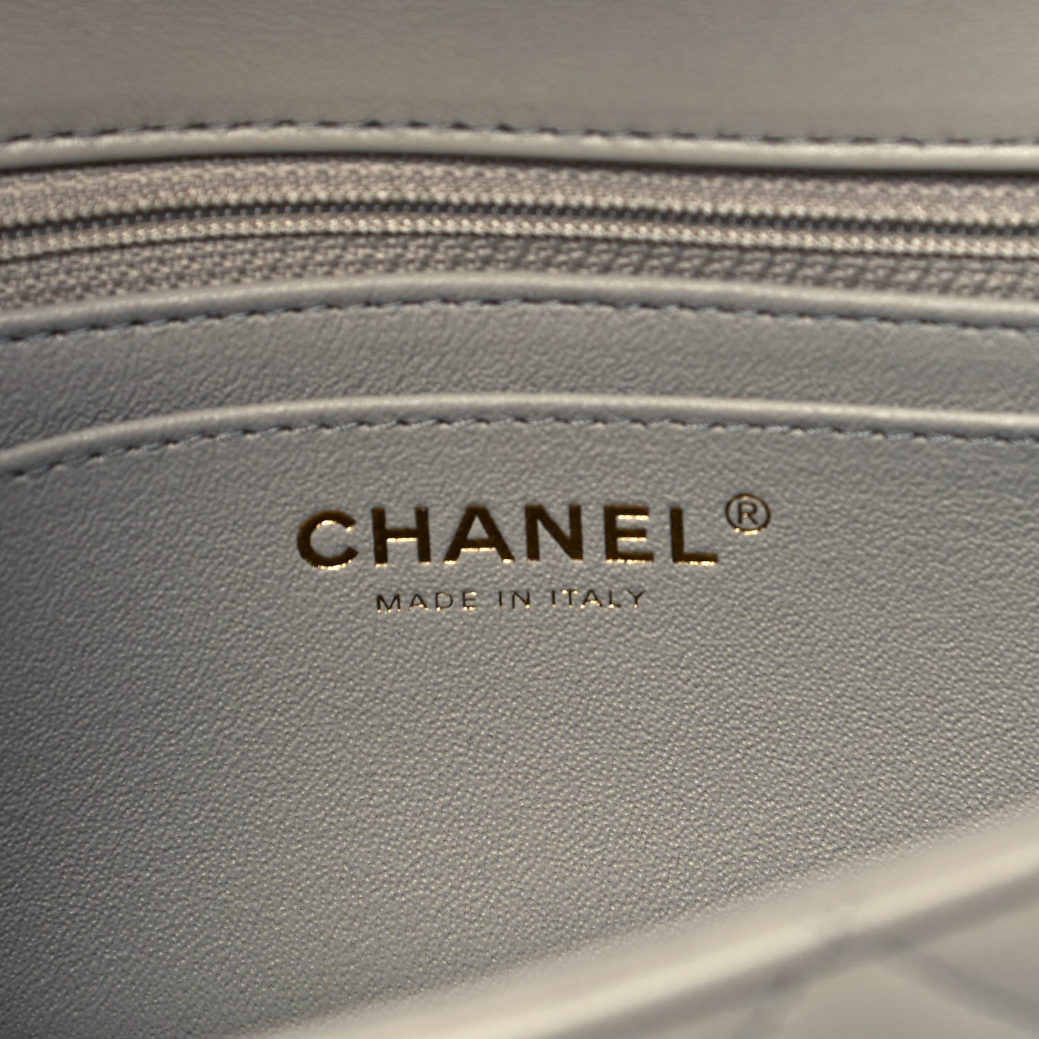 Chanel Lambskin Quilted Mini Rectangular Flap Grey 9 of 10