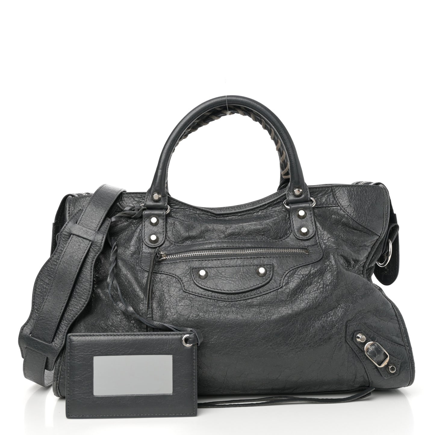 Agneau Classic Silver Hardware City Gris Fossile