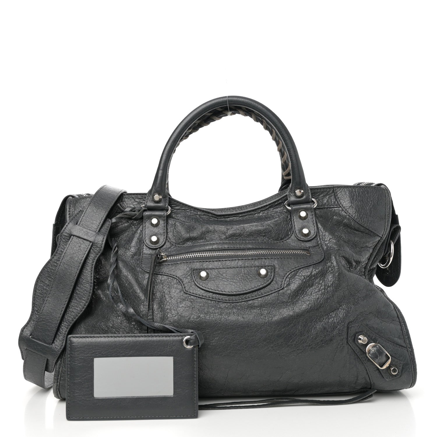 Balenciaga Agneau Classic Silver Hardware City Gris Fossile 3 of 11