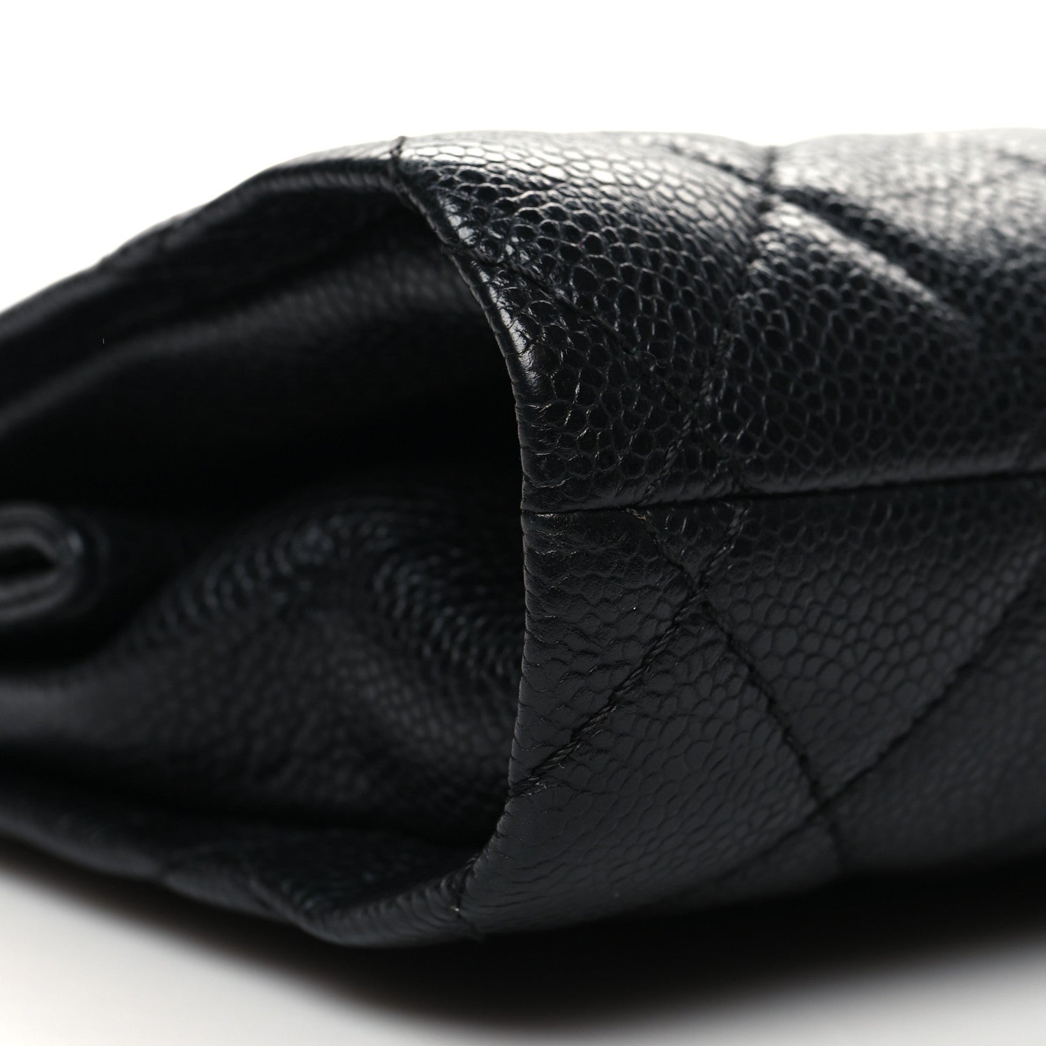 Chanel Caviar Quilted CC Clutch Pochette Black 9 of 10