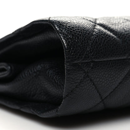 Chanel Caviar Quilted CC Clutch Pochette Black 9 of 10