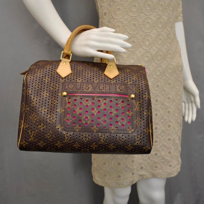 Louis Vuitton Monogram Perforated Speedy 30 Fuchsia 2 of 10