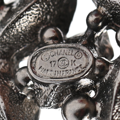 Chanel Crystal CC Brooch Silver 5 of 5