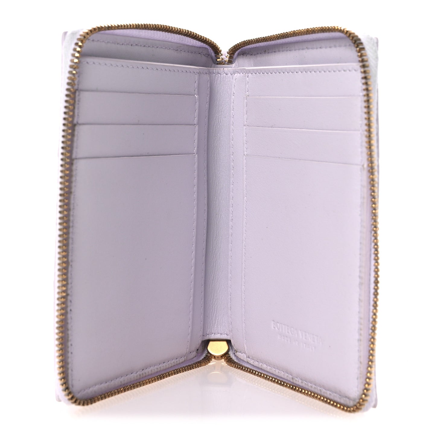 Calfskin Maxi Intreccio Zip Around Wallet Mirth Washed