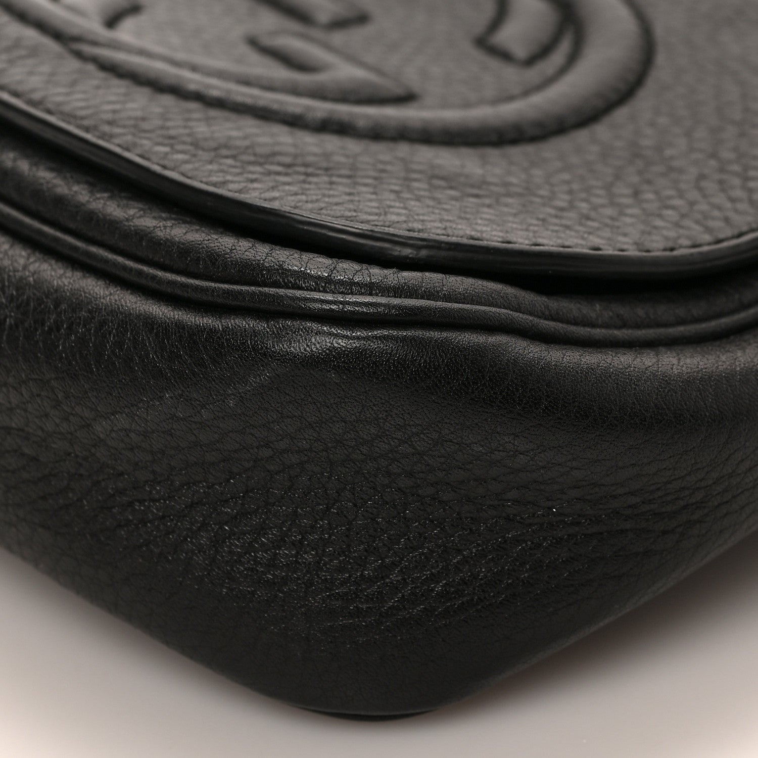Gucci Pebbled Calfskin Small Soho Flap Crossbody Black 8 of 8
