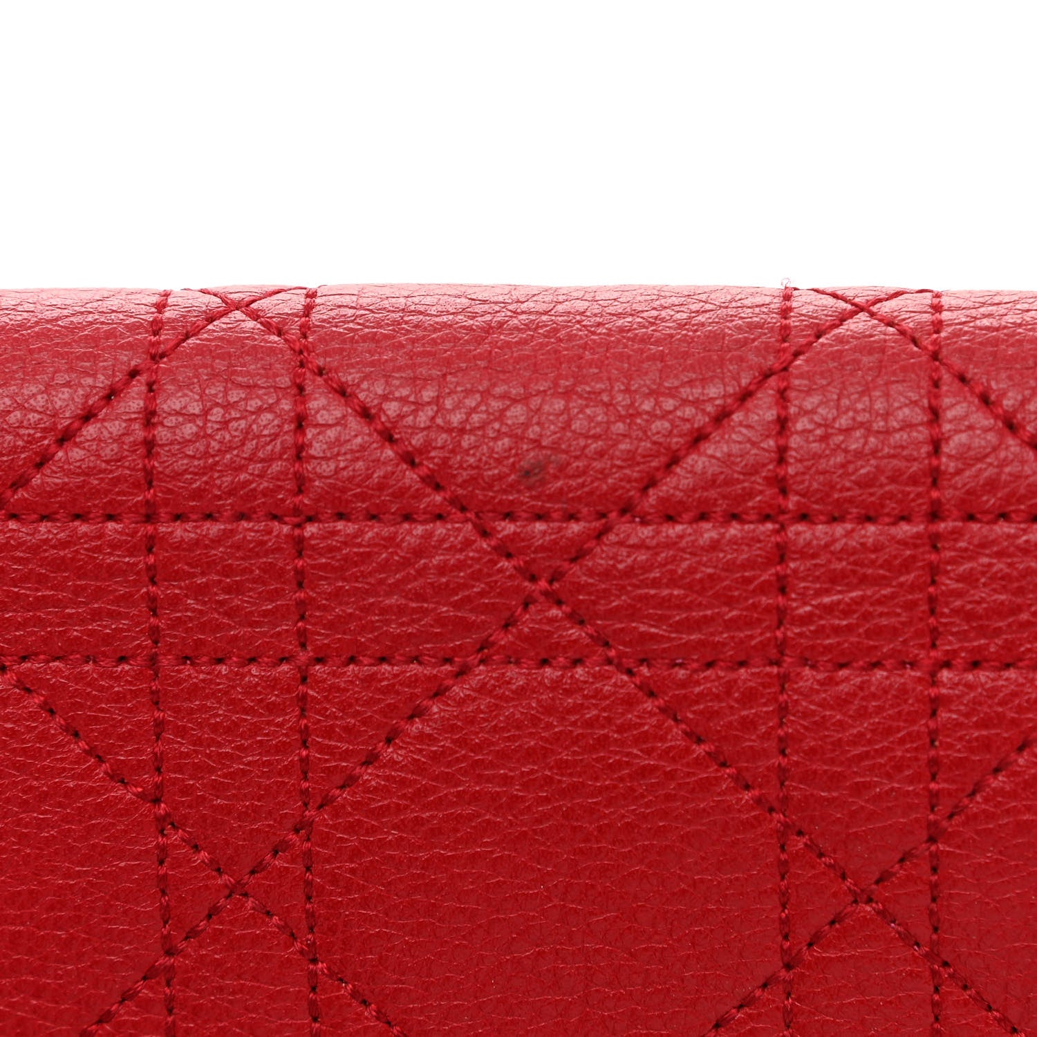 Christian Dior Calfskin Cannage Stitched Medium Diorling Red 11 of 11