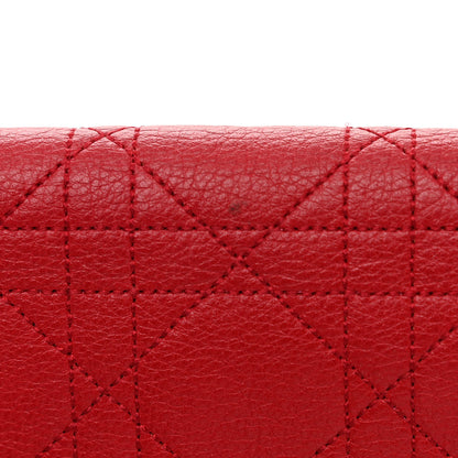 Christian Dior Calfskin Cannage Stitched Medium Diorling Red 11 of 11