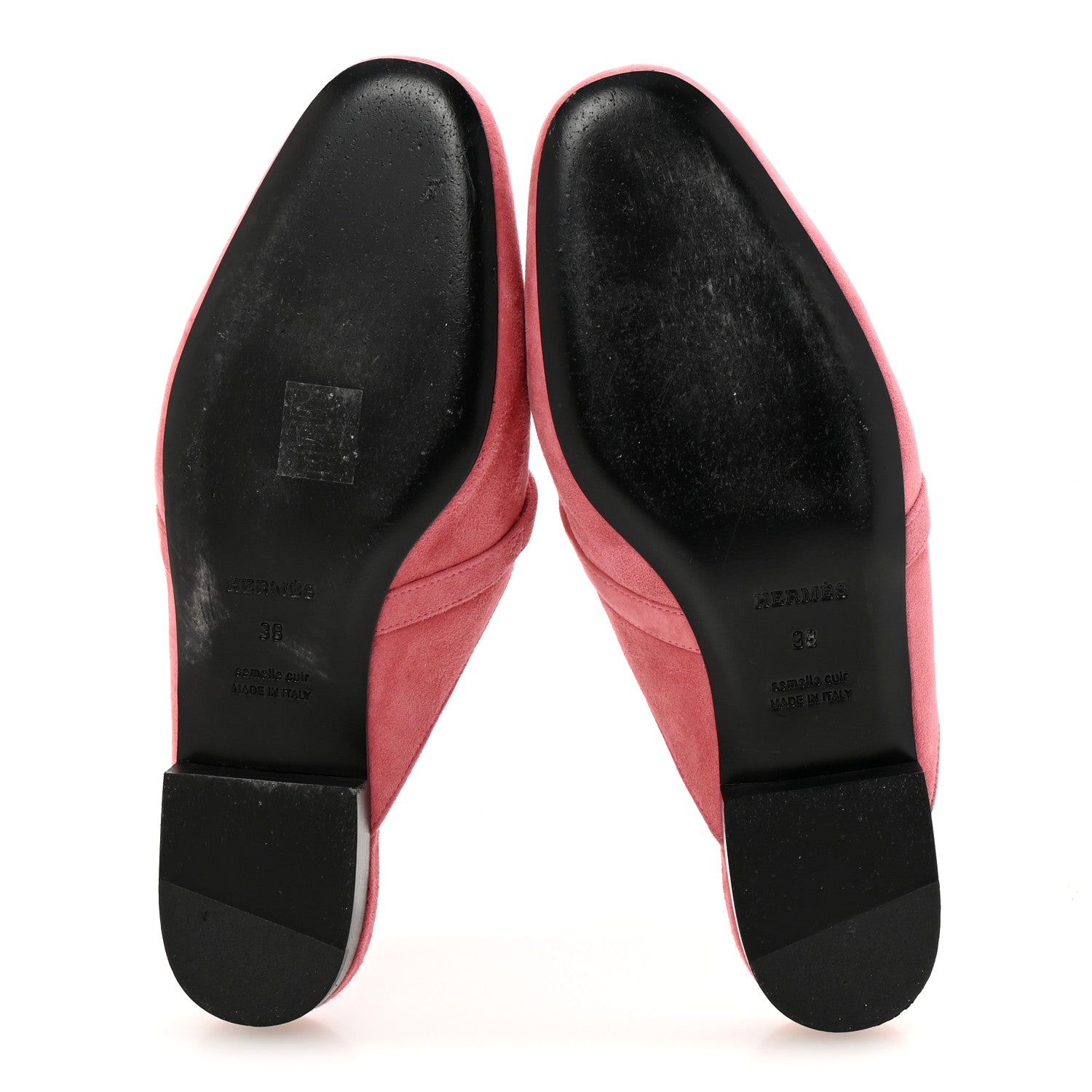 Hermes Suede Goatskin Oz Mules 38 Rose De Venise 6 of 10