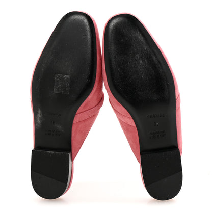Hermes Suede Goatskin Oz Mules 38 Rose De Venise 6 of 10