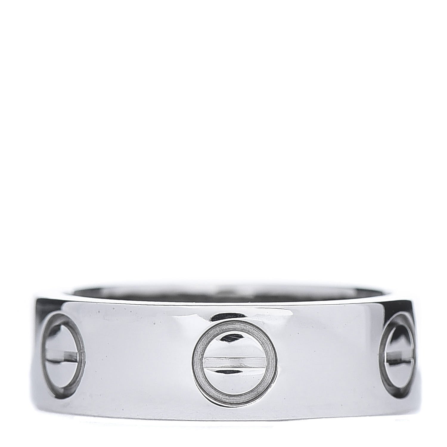 Cartier 18K White Gold 5.5mm LOVE Ring 49 4.75 1 of 5