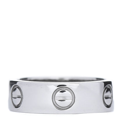 Cartier 18K White Gold 5.5mm LOVE Ring 49 4.75 1 of 5