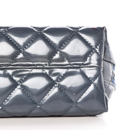 Chanel Vinyl Quilted Brilliant Cosmetic Case Royal Blue 6 of 10