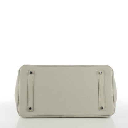 Hermes Taurillon Clemence Birkin 35 Gris Perle 11 of 15