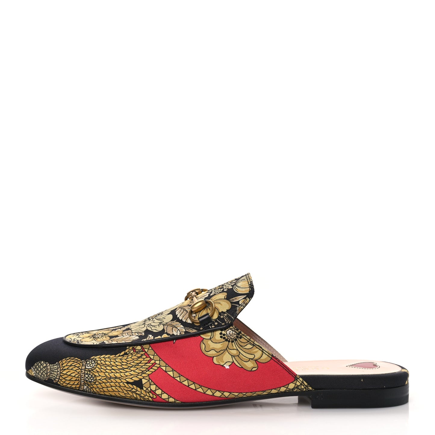Twill Flora Womens Princetown Slippers 39 Red Black