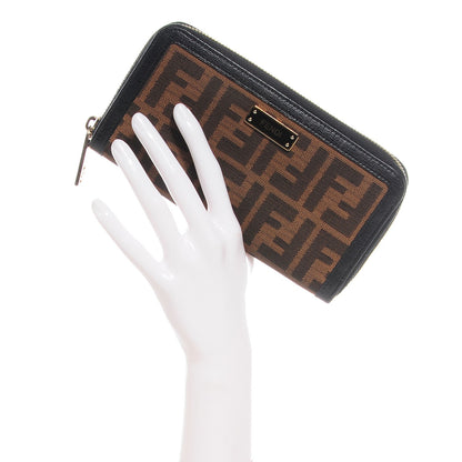 Fendi Zucca Zip Around Wallet Tobacco 2 of 8